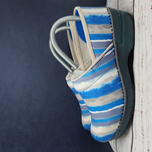 Dansko Shoes - Dansko | Watercolor Striped Canvas Clogs Nursing Professional Shoes Size 7.5 - 8